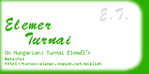 elemer turnai business card